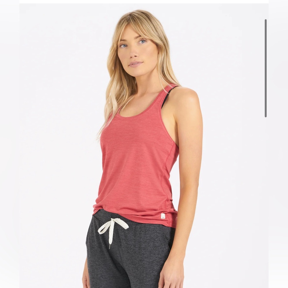 Vuori Red Sleeveless Top Lux Performance Tank